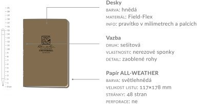 Voděodolný zápisník – Stapled Notebook